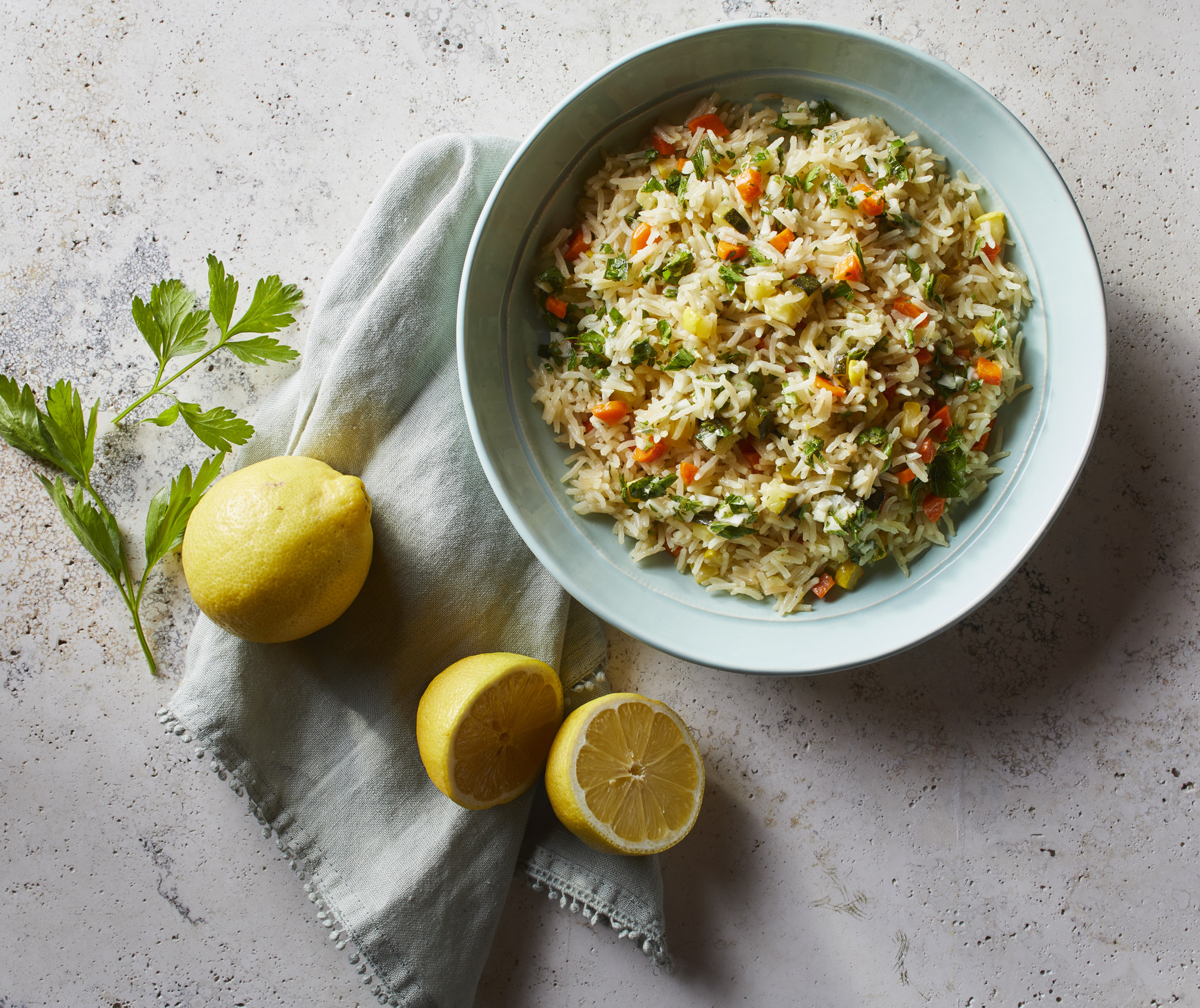 Gremolata Rice photo by Chris Kessler Photography.  Chris Kessler is a freelance Photographer based in Milwaukee Wisconsin. Specializing in Food photography and portraiture.
