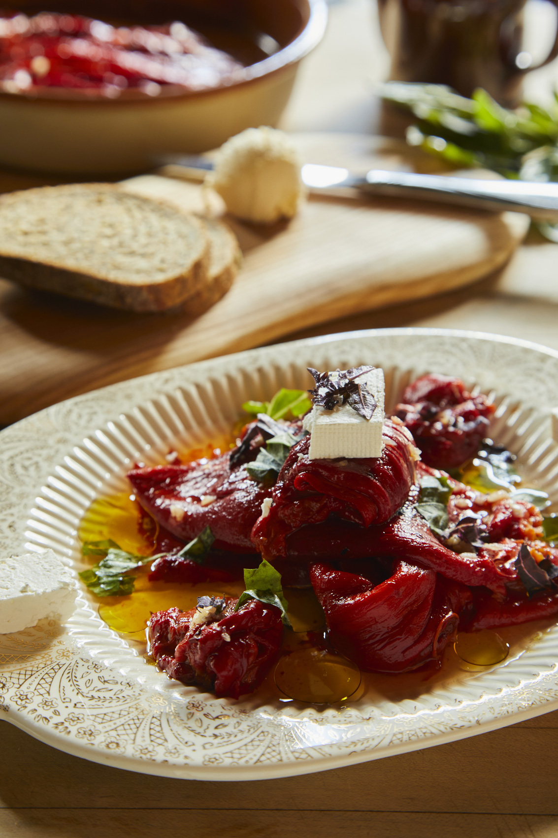 Roasted Red Pepper Salad photo by Chris Kessler Photography.  Chris Kessler is a freelance Photographer based in Milwaukee Wisconsin. Specializing in Food photography and portraiture.